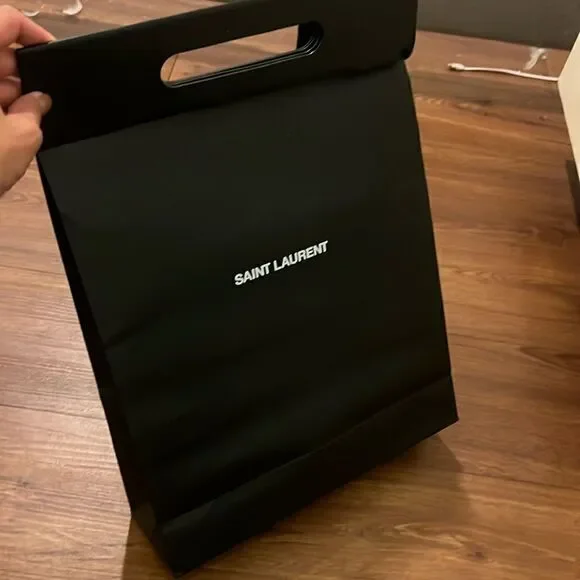 YSL Black Handle Shopping Bag Yves Saint Laurent Black Bag Excellent Condition - Picture 3 of 3